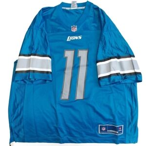 PRO LINE Detroit Lions Jersey Mens Size L Marvin Jones Jr #11 On Field Blue